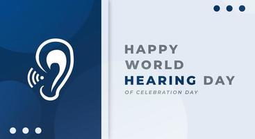 World Hearing Day Celebration Vector Design Illustration for Background, Poster, Banner, Advertising, Greeting Card