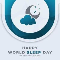 mundo dormir día celebracion vector diseño ilustración para fondo, póster, bandera, publicidad, saludo tarjeta