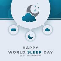 World Sleep Day Celebration Vector Design Illustration for Background, Poster, Banner, Advertising, Greeting Card