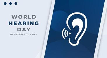 World Hearing Day Celebration Vector Design Illustration for Background, Poster, Banner, Advertising, Greeting Card