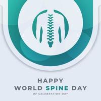 World Spine Day Celebration Vector Design Illustration for Background, Poster, Banner, Advertising, Greeting Card