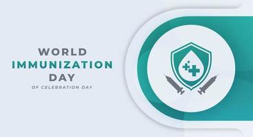 mundo inmunización día celebracion vector diseño ilustración para fondo, póster, bandera, publicidad, saludo tarjeta