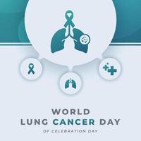 mundo pulmón cáncer día celebracion vector diseño ilustración para fondo, póster, bandera, publicidad, saludo tarjeta