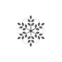 icono de vector de copo de nieve