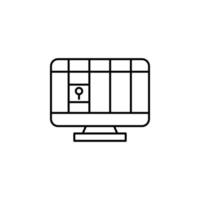 Prison, computer vector icon