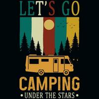 Mountain camping adventures tshirt design vector