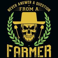 Farmer graphics tshirt design vector