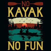 kayak gráficos camiseta diseño vector