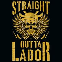 labor día gráficos camiseta diseño vector