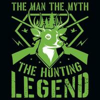 Hunting graphics tshirt design vector