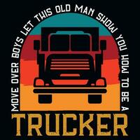 Truck driving graphics tshirt design vector