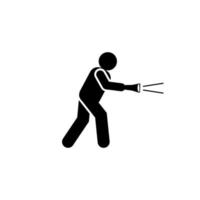 Stealing, thief, torchlight vector icon