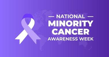 National Minority Cancer Awareness Week background or banner design template celebrated in april vector