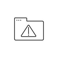 carpeta advertencia vector icono
