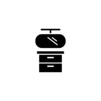 Bathroom, mirror, furniture vector icon