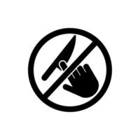 do not touch the knife vector icon