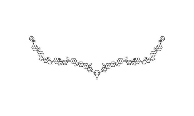 Decorative floral Ornament for text vector icon