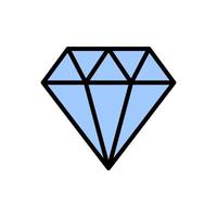Diamond, stone vector icon