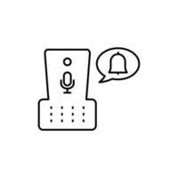 Echo dot, bell, message vector icon