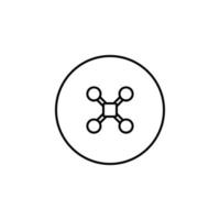 drone field outline vector icon