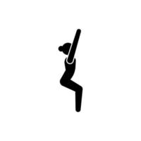 Women, yoga, position vector icon