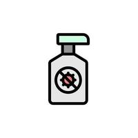 Disinfectant, coronavirus vector icon