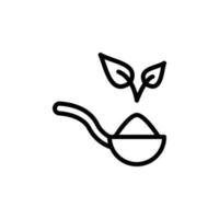 Spoon leaf vector icon