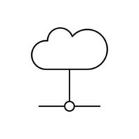 Cloud computing, circles, SEO vector icon