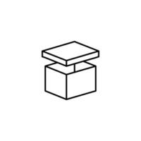 Box opened vector icon