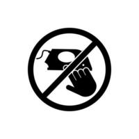 not touch iron vector icon