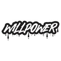 Willpower motivational and inspirational lettering text typography t shirt design on white background vector