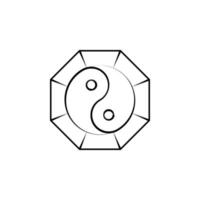 yin yang, alternativa medicina vector icono