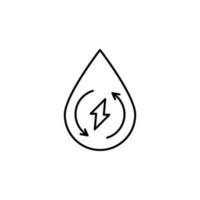 Recycling, energy vector icon