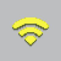 Pixel art illustration wifi icon. Pixelated wifi. wifi wireless icon pixelated for the pixel art game and icon for website and video game. old school retro. vector