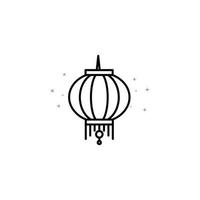 Decoration, China culture, paper, lamp vector icon