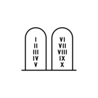 Ten commandments, Christianity vector icon