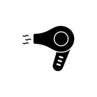 Hair dryer, bathroom vector icon