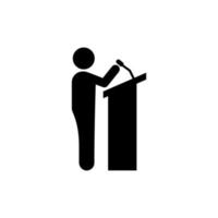 Businessman spiker conference vector icon