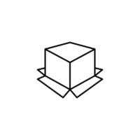 Box opened vector icon