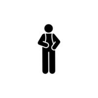 Man student walk school pictogram vector icon