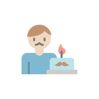 Dad, cake vector icon