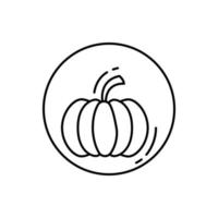 Pumpkin, vegan vector icon