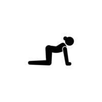 Women, yoga, position vector icon