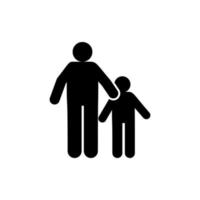 Father boy son vector icon