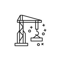 Crane lift hook vector icon