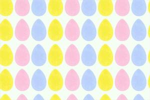 Seamless pattern of bright colorful Easter eggs in trendy soft shades. Happy Easter. Hand drawn. EPS vector