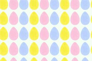 Seamless pattern of bright colorful Easter eggs in trendy soft shades. Happy Easter. Hand drawn. EPS vector