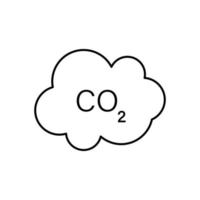 CO2, energy vector icon