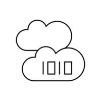 nube informática, 1010 vector icono