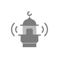 Mosque Azan Ramadan vector icon